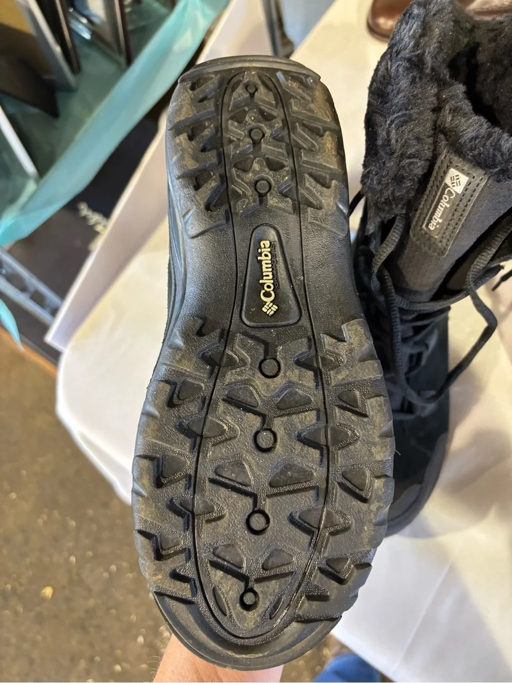 Columbia Black Faux-Fur Lined Winter Boots